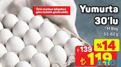YUMURTA 30'LU M BOY 53-62 G YUMURTA 30'LU M BOY 53-62 G